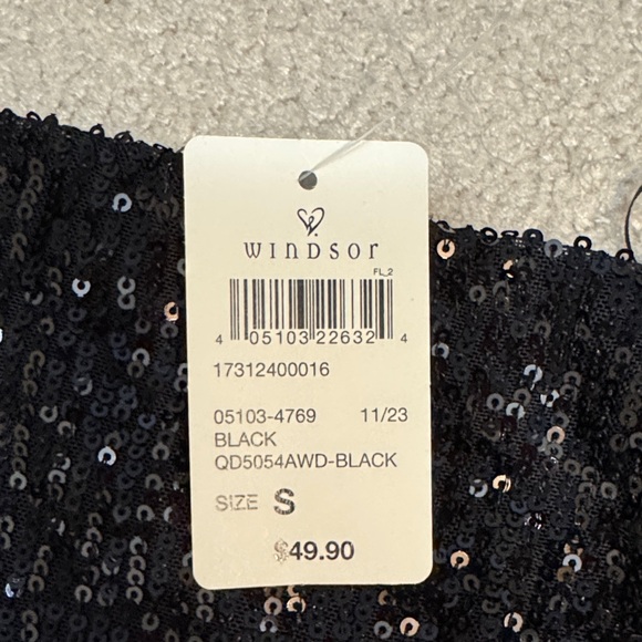 Windsor Black Sequin One-Shoulder Dress - Picture 2 of 3